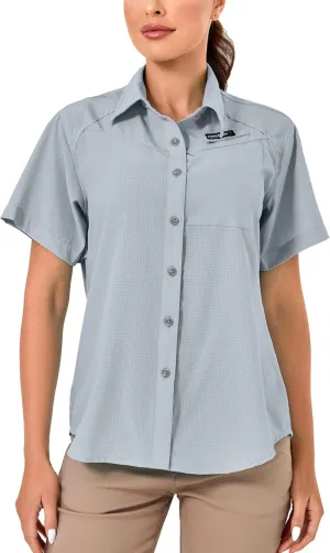 Little Donkey Andy Women's UPF 50 UV Protection Shirt, Breathable Short Sleeve Fishing Hiking Shirts, Quick Dry