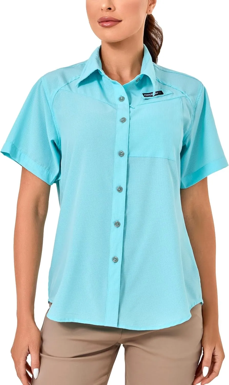 Little Donkey Andy Women's UPF 50 UV Protection Shirt, Breathable Short Sleeve Fishing Hiking Shirts, Quick Dry
