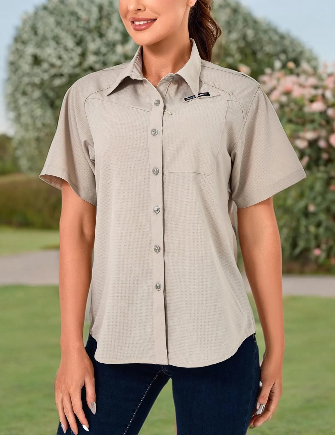 Little Donkey Andy Women's UPF 50 UV Protection Shirt, Breathable Short Sleeve Fishing Hiking Shirts, Quick Dry