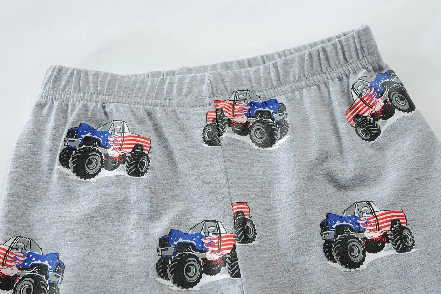 Little Hand Boy Pajamas Set Short Pjs Toddler Monster Truck Sleepwear Cotton Excavator Jammies Summer Clothes 2-7 Years