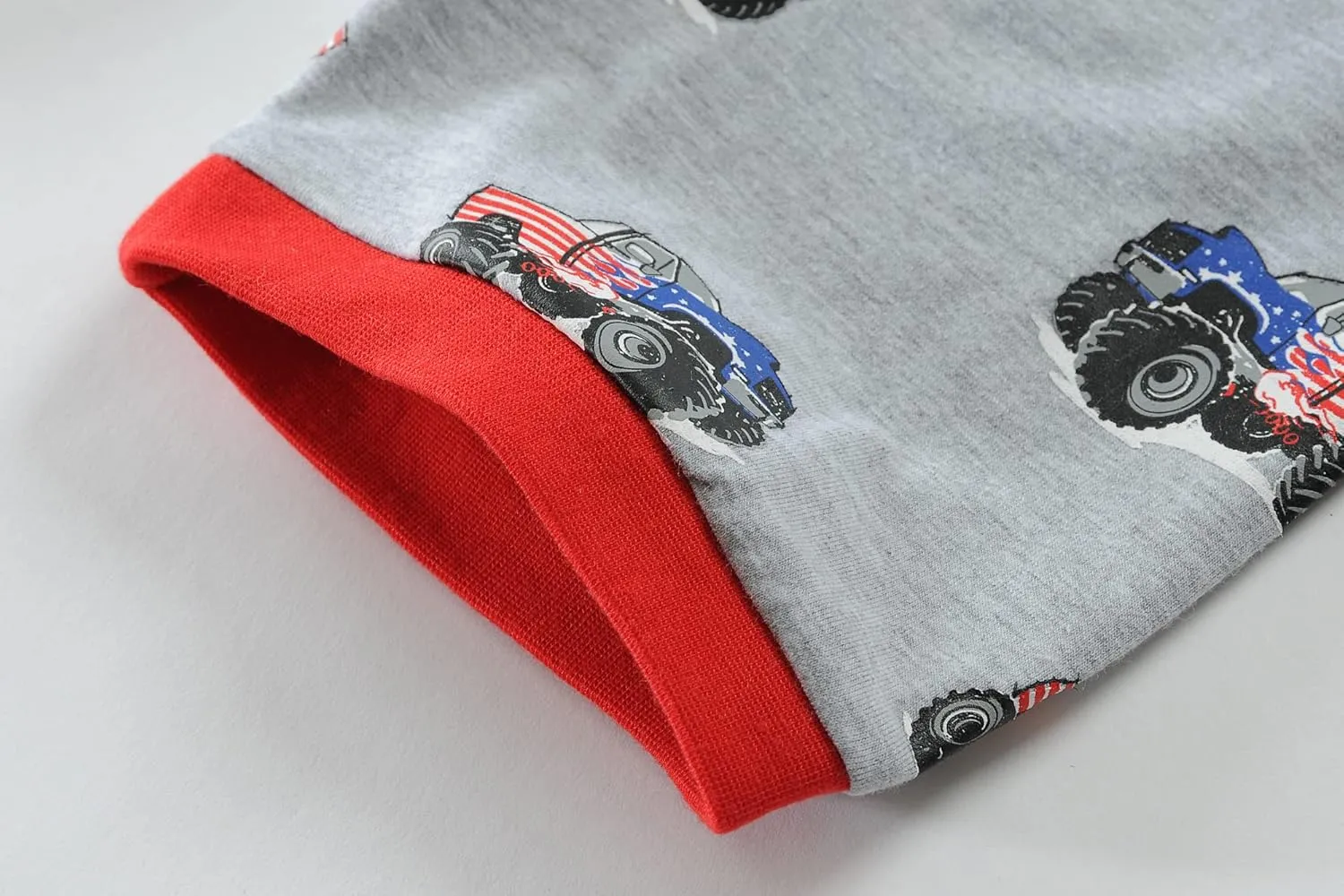Little Hand Boy Pajamas Set Short Pjs Toddler Monster Truck Sleepwear Cotton Excavator Jammies Summer Clothes 2-7 Years