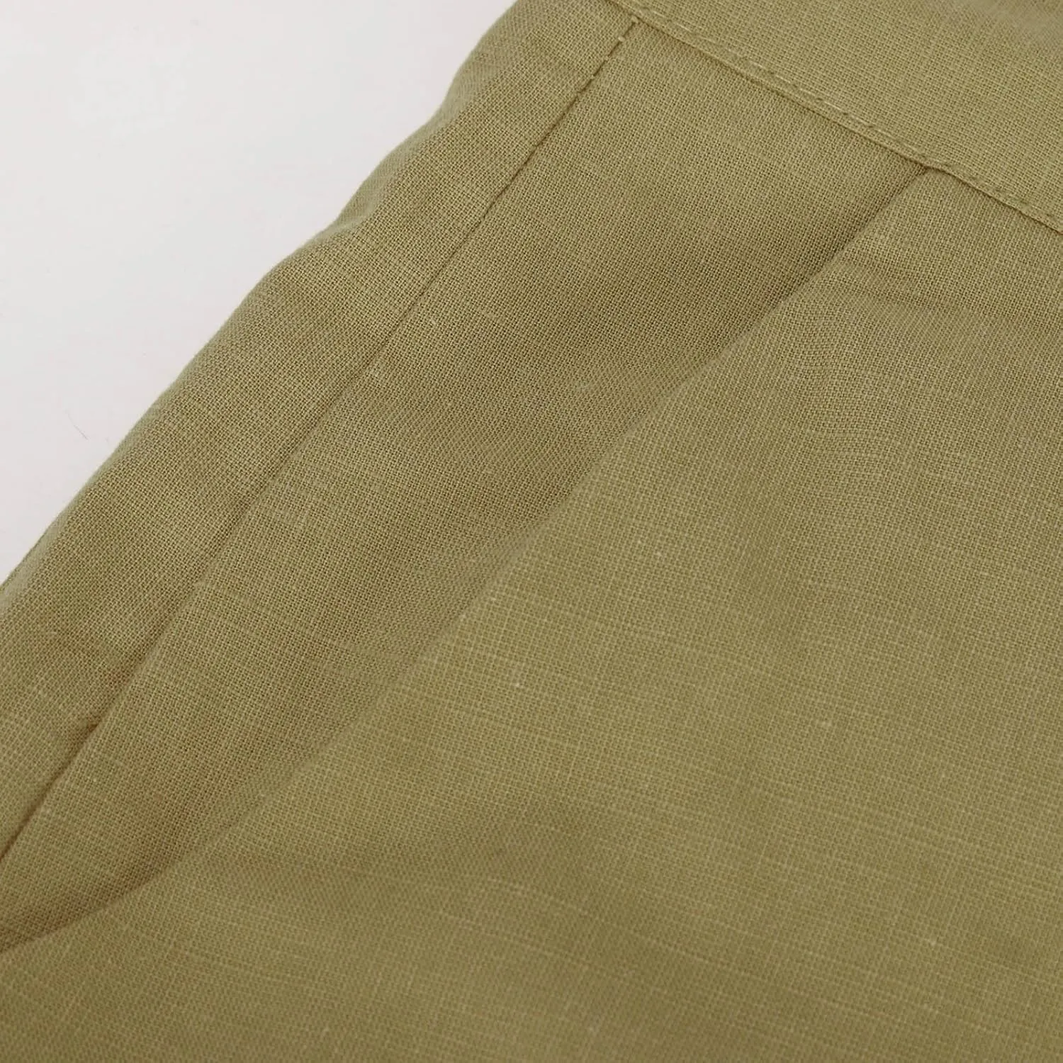 Lmdudan Men's Drawstring Loose Linen Beach Pants Lightweight Elastic Waist Yoga Lounge Straight Leg Trousers with Pockets