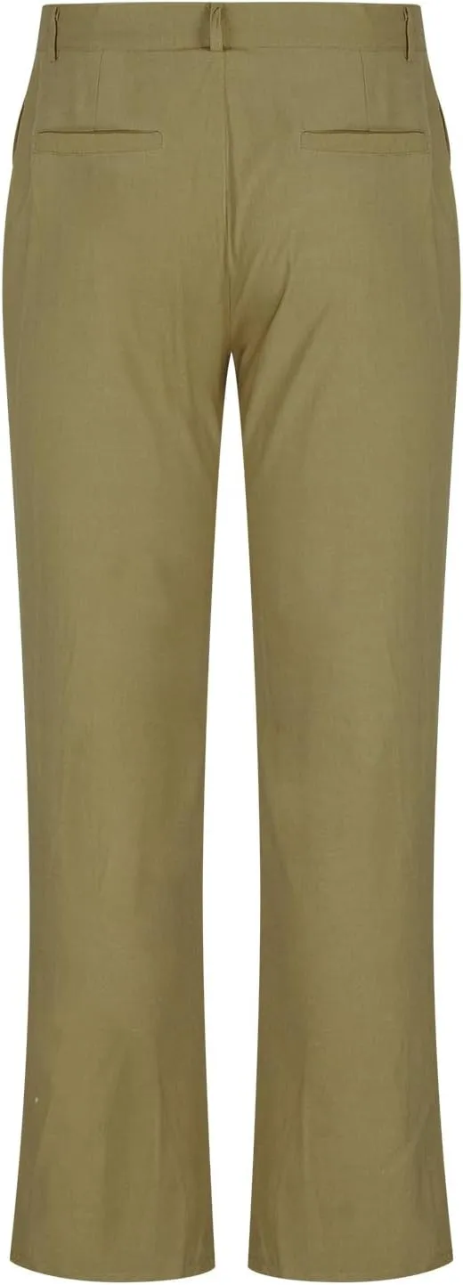 Lmdudan Men's Drawstring Loose Linen Beach Pants Lightweight Elastic Waist Yoga Lounge Straight Leg Trousers with Pockets
