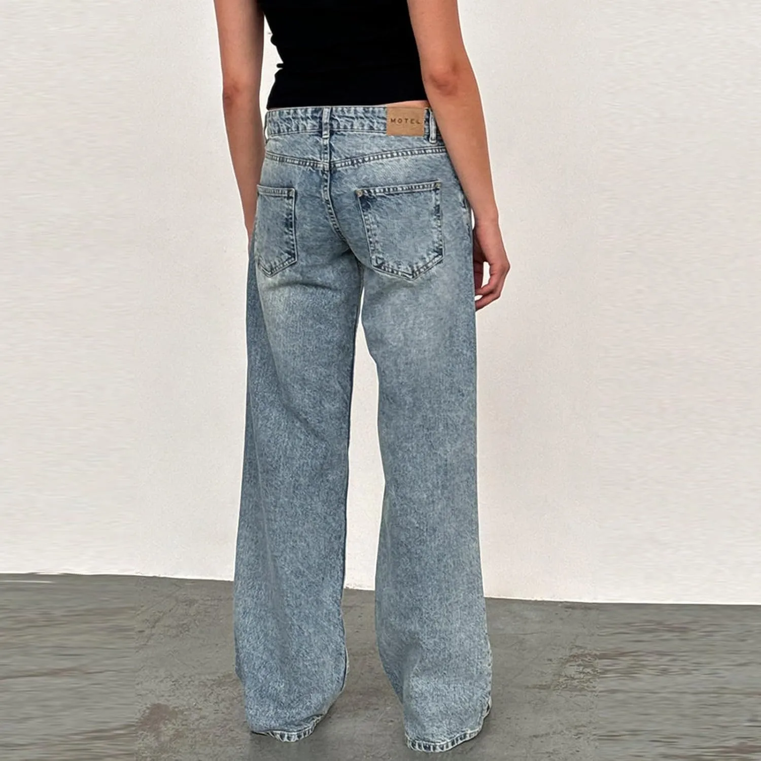 Low Rise Baggy Jeans for Women Y2k Boyfriend Barrel Wide Leg Jeans Loose Casual Denim Trousers Jeans with Pockets