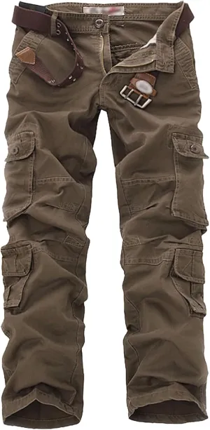 Maiyifu-GJ Men's Casual Military Cargo Pants Multi-Pockets Camouflage Cargo Long Trousers Lightweight Hiking Sweatpants