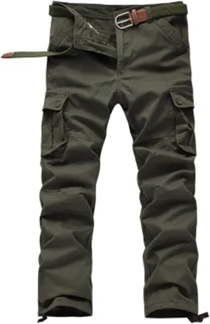 Maiyifu-GJ Men's Lightweight Hiking Cargo Pants Multi-Pocket Joggers Sweatpants Streetwear Casual Athletic Running Trousers
