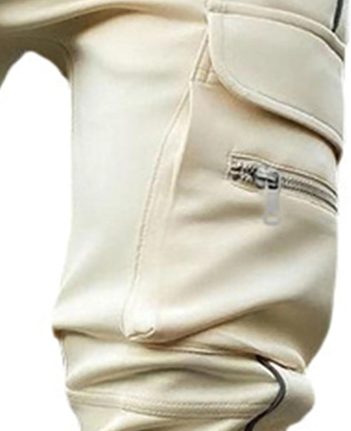 Maiyifu-GJ Men's Multi-Pockets Cargo Joggers Pants Fashion Casual Stretch Drawstring Sweatpants Athletic Hiking Trousers