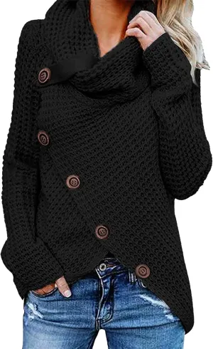 Maiyifu-GJ Womens Fashion Pullover Turtleneck Sweater Fall Long Sleeves Ribbed Sweaters Lightweight Knitted Tunic Tops