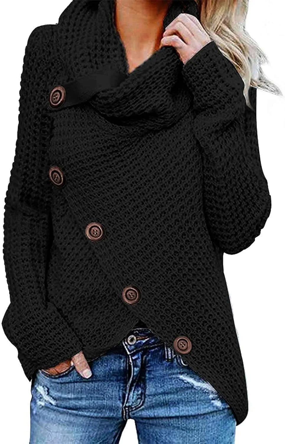 Maiyifu-GJ Womens Fashion Pullover Turtleneck Sweater Fall Long Sleeves Ribbed Sweaters Lightweight Knitted Tunic Tops