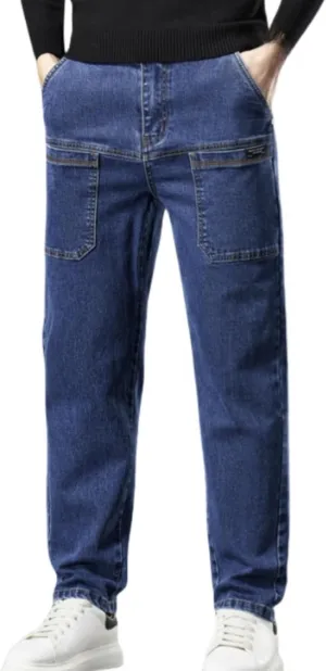 Mecutie Jeans, Acegents Cargo Pants Men High Stretch Multi-Pocket Durable Cargo Pants Comfortable Multi-Pocket Cargo Jeans