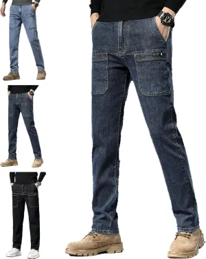 Mecutie Jeans, Mecutie Jeans Men, Mecutie - High Stretch Multi-Pocket Durable Cargo Pants, Motorcycle Jeans for Men