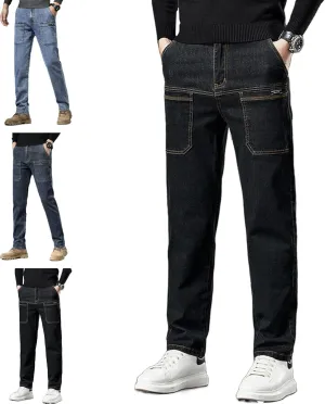 Mecutie Jeans, Mecutie Jeans Men, Mecutie - High Stretch Multi-Pocket Durable Cargo Pants, Motorcycle Jeans for Men