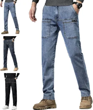 Mecutie Jeans, Mecutie Jeans Men, Mecutie - High Stretch Multi-Pocket Durable Cargo Pants, Motorcycle Jeans for Men