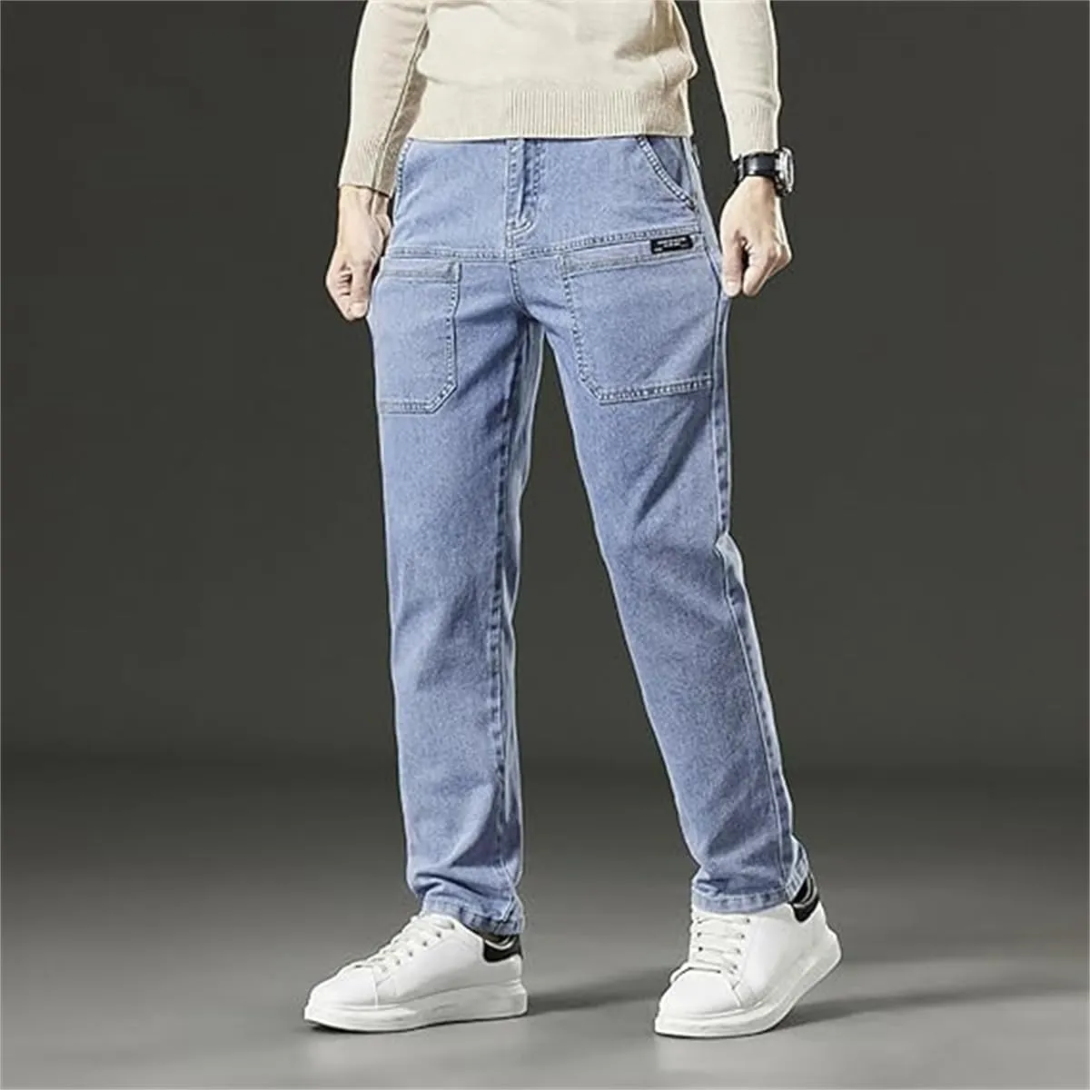 Mecutie Jeans, Mecutie Jeans Men, Mecutie - High Stretch Multi-Pocket Durable Cargo Pants, Motorcycle Jeans for Men