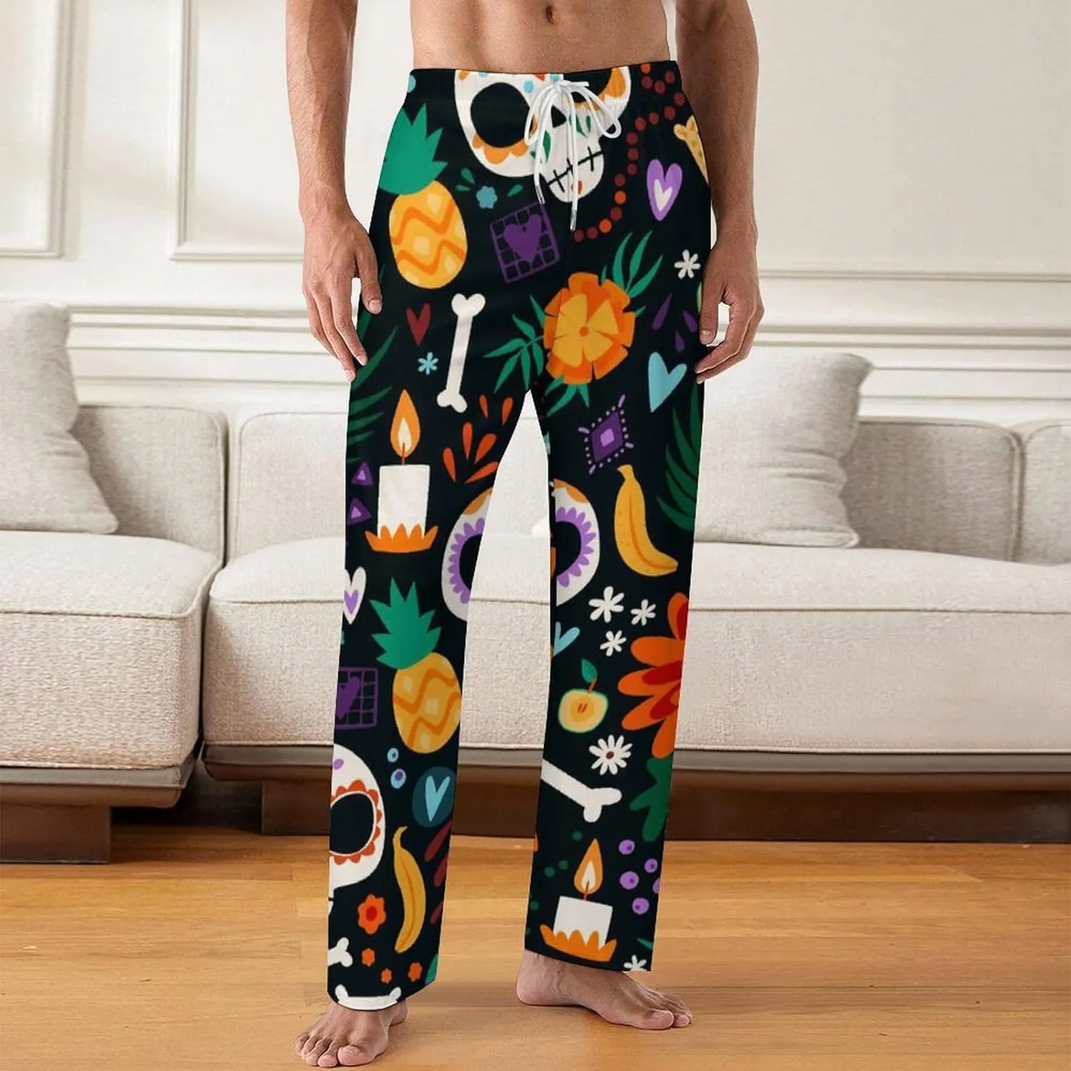 Men Pajama Pants Trouser Lounge Pants Sleepwear with Pockets (S-5XL)