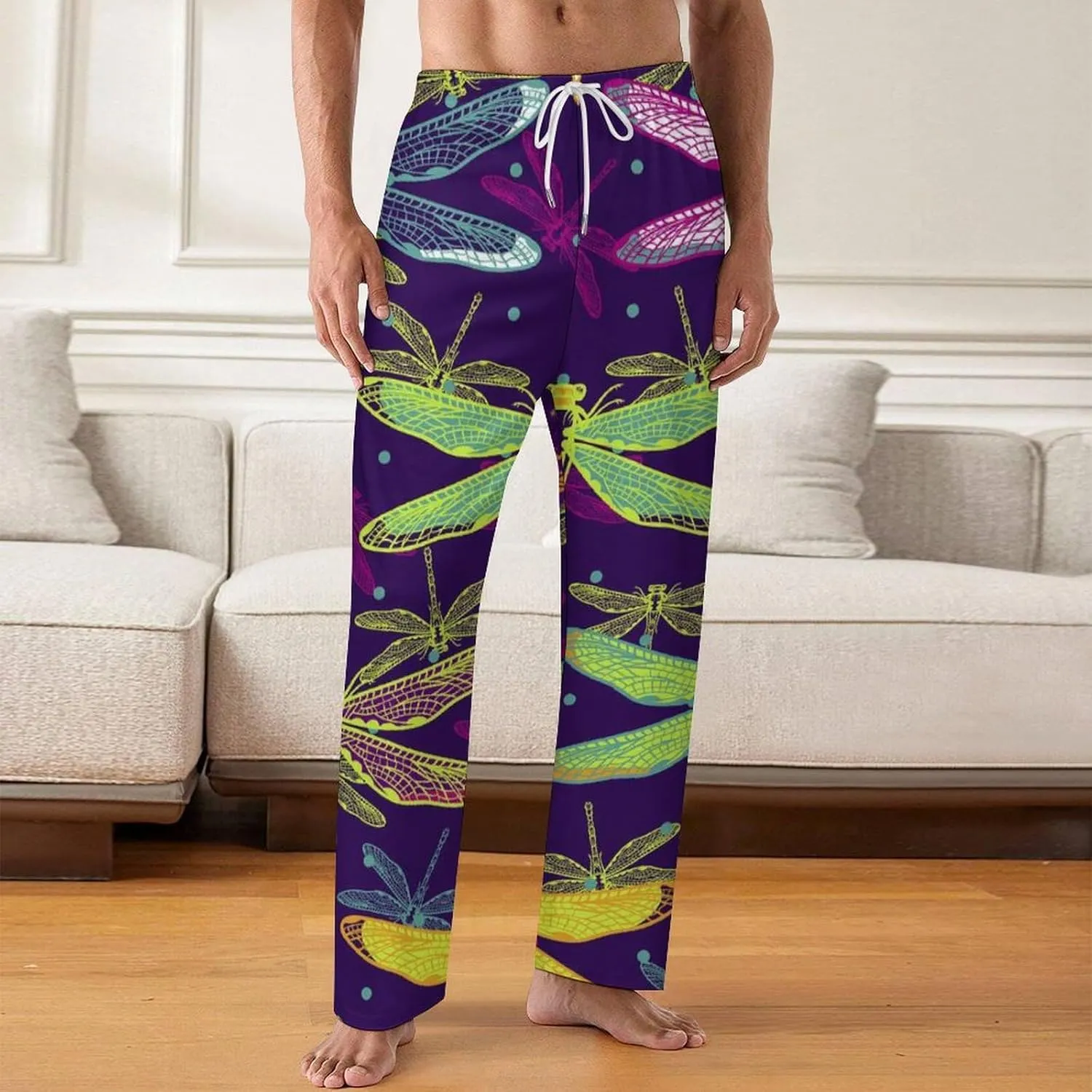 Men Pajama Pants Trouser Lounge Pants Sleepwear with Pockets (S-5XL)