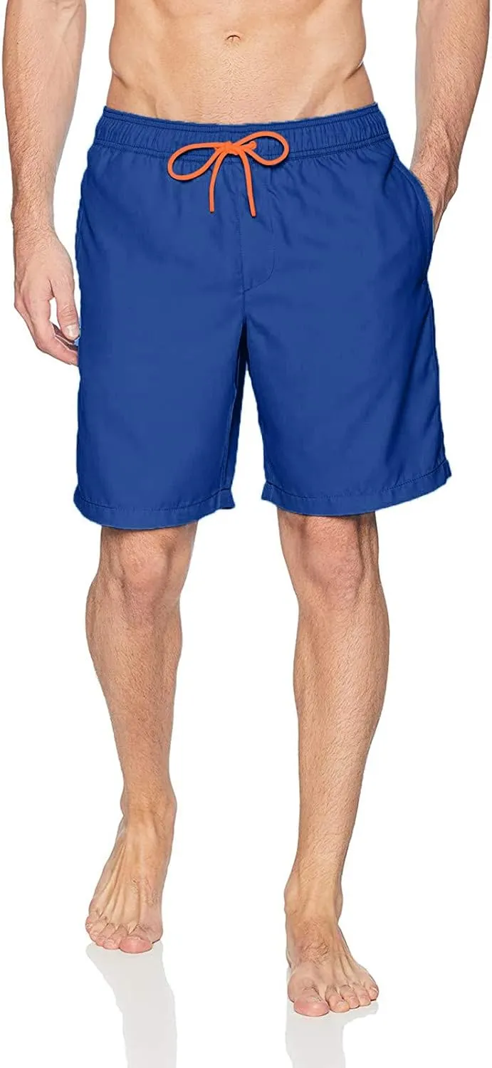 Mens Big and Tall Quick Dry Swim Trunks with Mesh Lining Drawstring Summer Beach Board Shorts Swimwear Bathing Suits