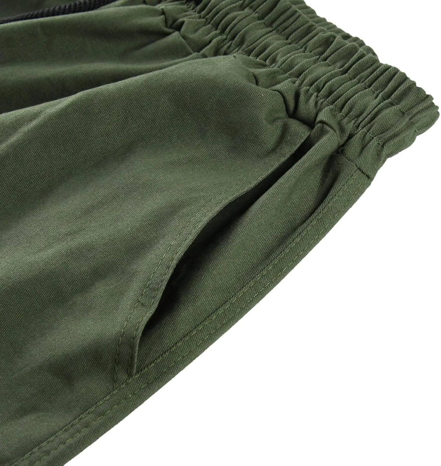 Men's Casual Cargo Pants Workout Joggers Loose Fit Sweatpants Hiking Lightweight Tactical with Multi Pockets