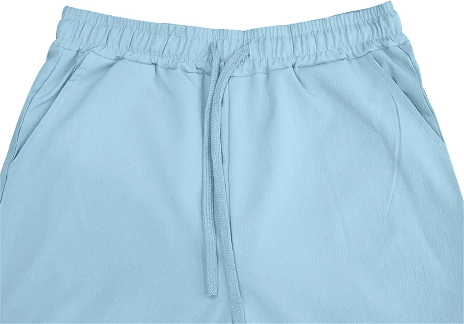 Mens Drawstring Elastic Waist Pants Linen Lightweight Casual Sweatpants Yoga Trousers Loose Fashion Beach Pajamas