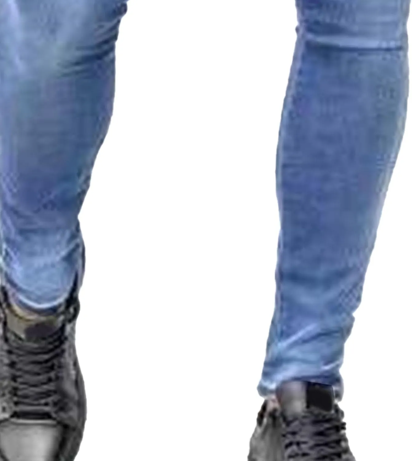 Men's High Waist Skinny Outdoor Jeans Comfort Stretch Casual Denim Pants Lightweight Slim Streetwear Jeans Trouser