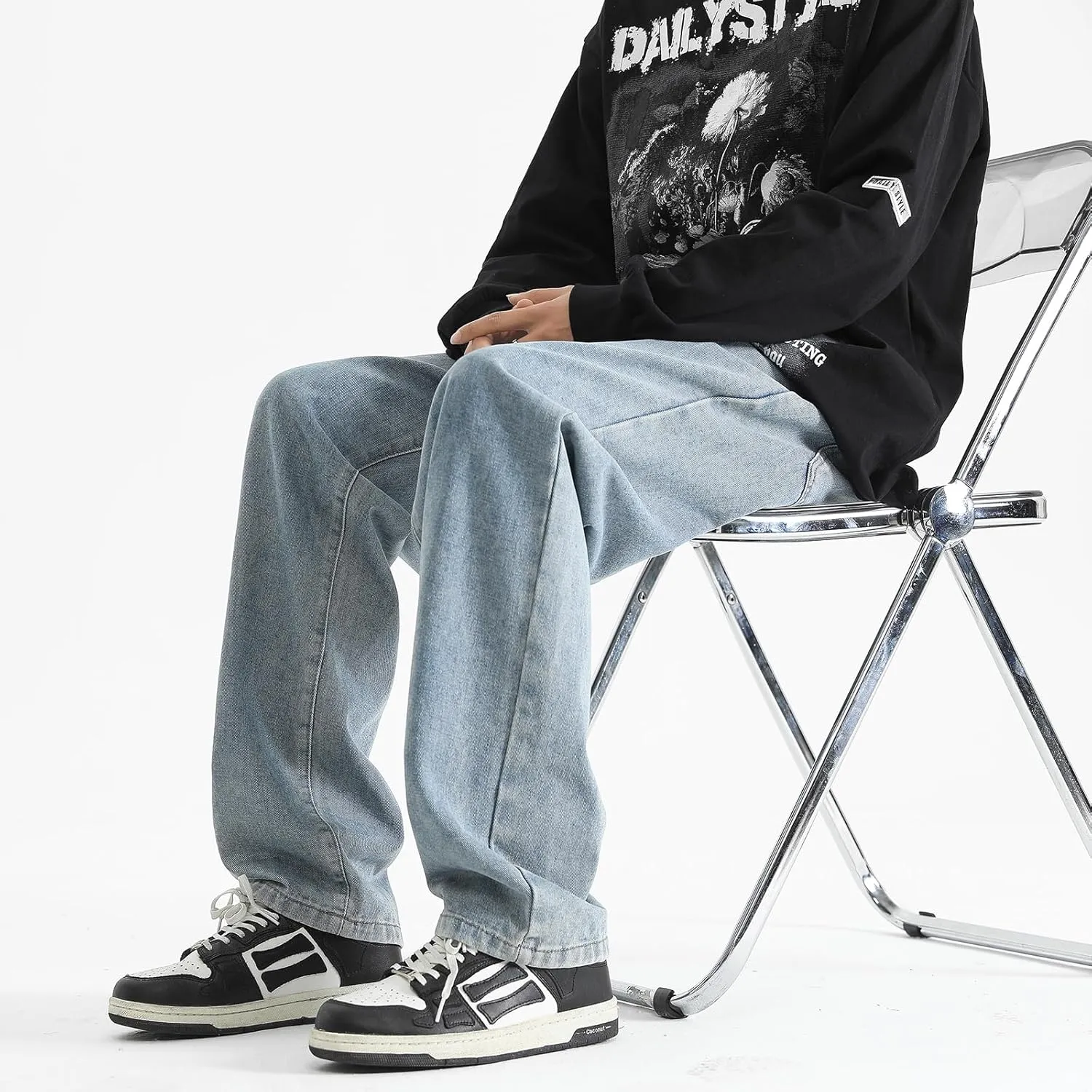 Men's Jeans Casual Athletic Pants Outdoor Work Clothing Breathable Loose Version