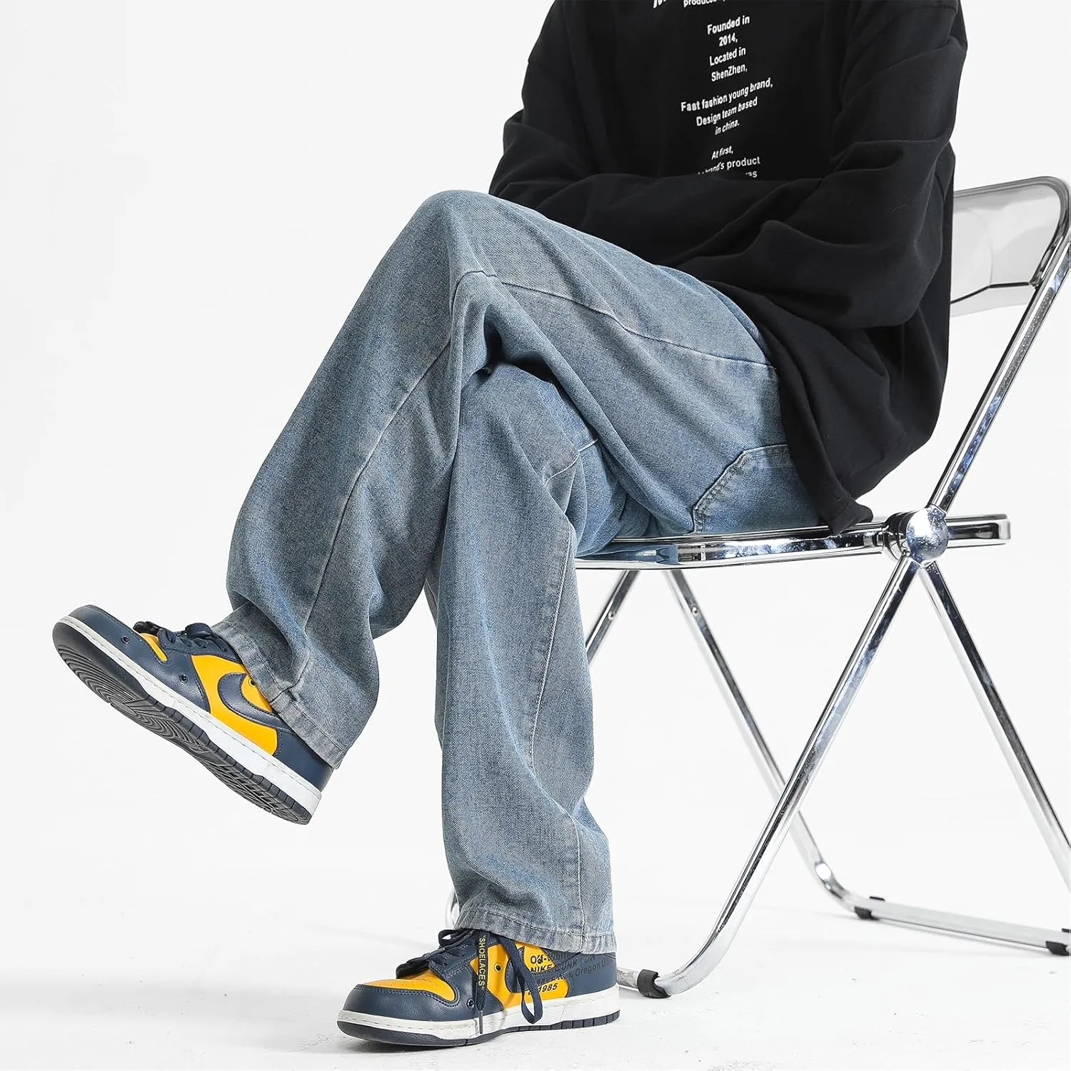 Men's Jeans Casual Athletic Pants Outdoor Work Clothing Breathable Loose Version