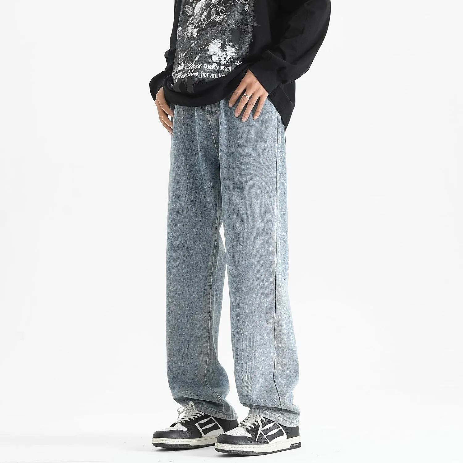 Men's Jeans Casual Athletic Pants Outdoor Work Clothing Breathable Loose Version