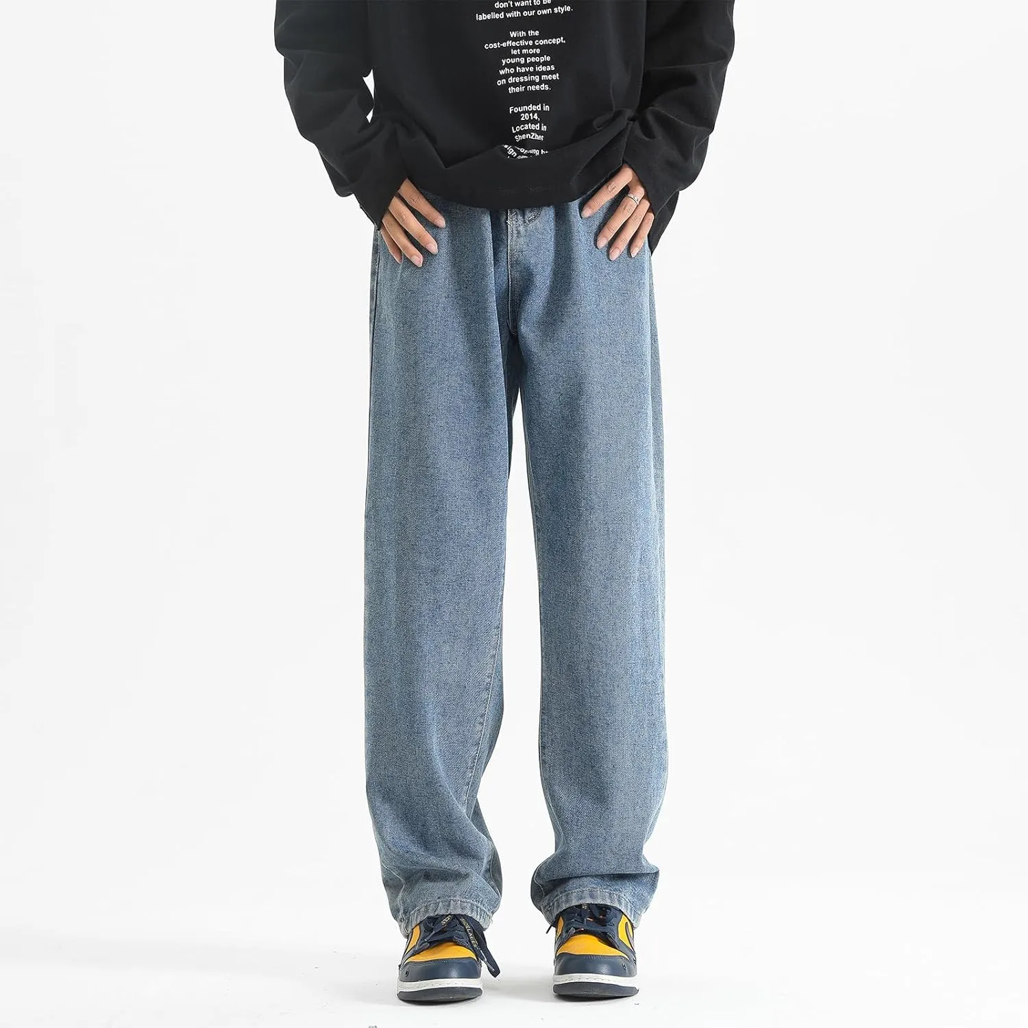 Men's Jeans Casual Athletic Pants Outdoor Work Clothing Breathable Loose Version