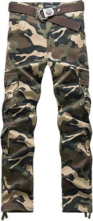 Men's Lightweight Hiking Pants Multi-Pocket Cargo Joggers Sweatpants Casual Athletic Running Joggers Trousers