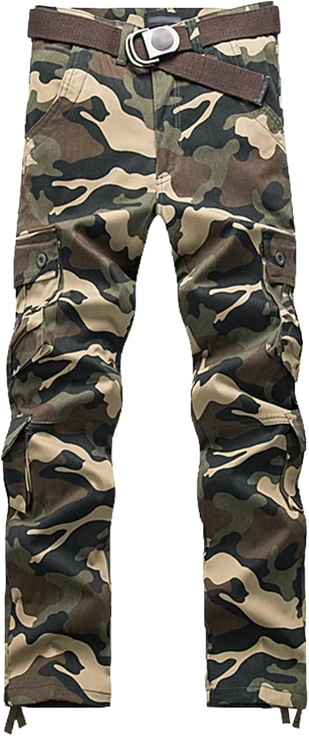 Men's Lightweight Hiking Pants Multi-Pocket Cargo Joggers Sweatpants Casual Athletic Running Joggers Trousers