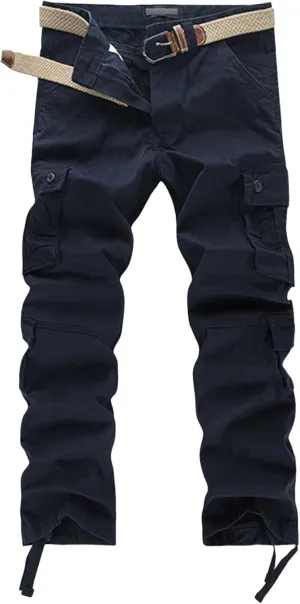 Men's Lightweight Hiking Pants Multi-Pocket Cargo Joggers Sweatpants Casual Athletic Running Joggers Trousers