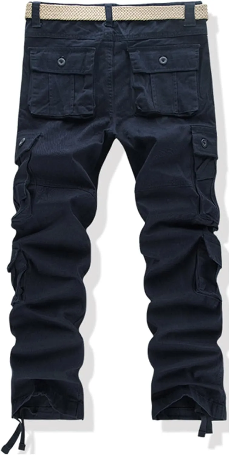 Men's Lightweight Hiking Pants Multi-Pocket Cargo Joggers Sweatpants Casual Athletic Running Joggers Trousers