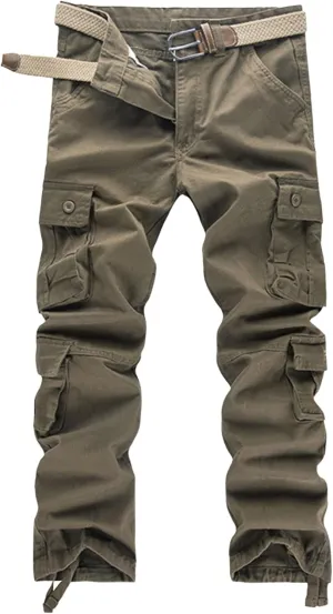 Men's Lightweight Hiking Pants Multi-Pocket Cargo Joggers Sweatpants Casual Athletic Running Joggers Trousers