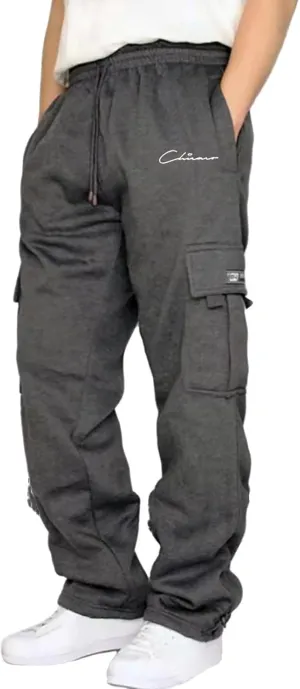 Mens Lightweight Sweatpants Joggers Elastic Waist Cotton Loose Straight Work Pants Tactical Pants with Pockets