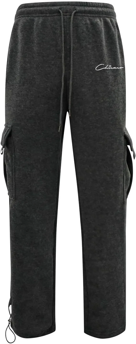 Mens Lightweight Sweatpants Joggers Elastic Waist Cotton Loose Straight Work Pants Tactical Pants with Pockets