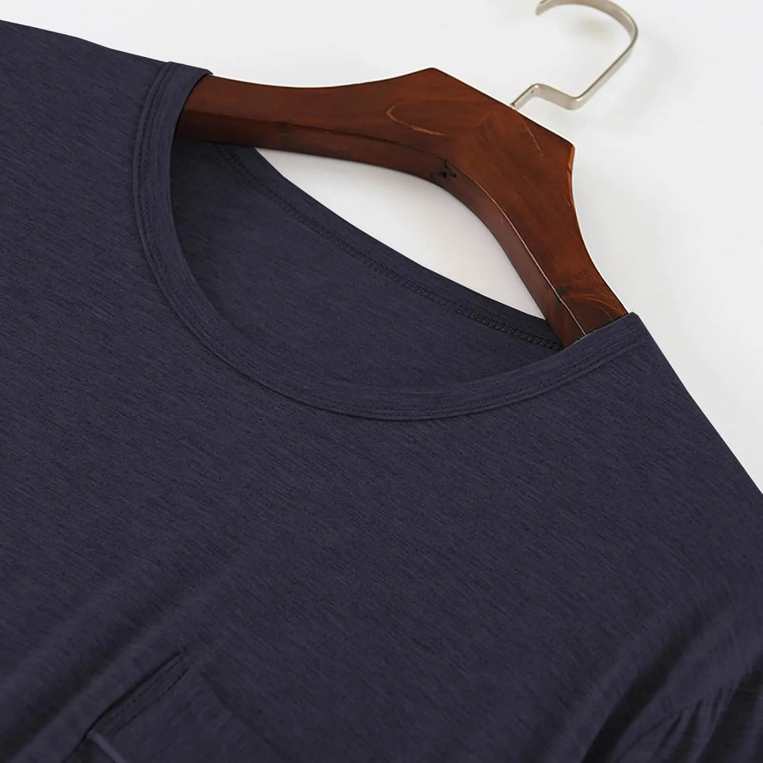 Mens Mordal Sleep T-Shirt V-Neck Pajamas Casual Loose Fit Undershirts Base Layer Tops Short Sleeve Loungewear