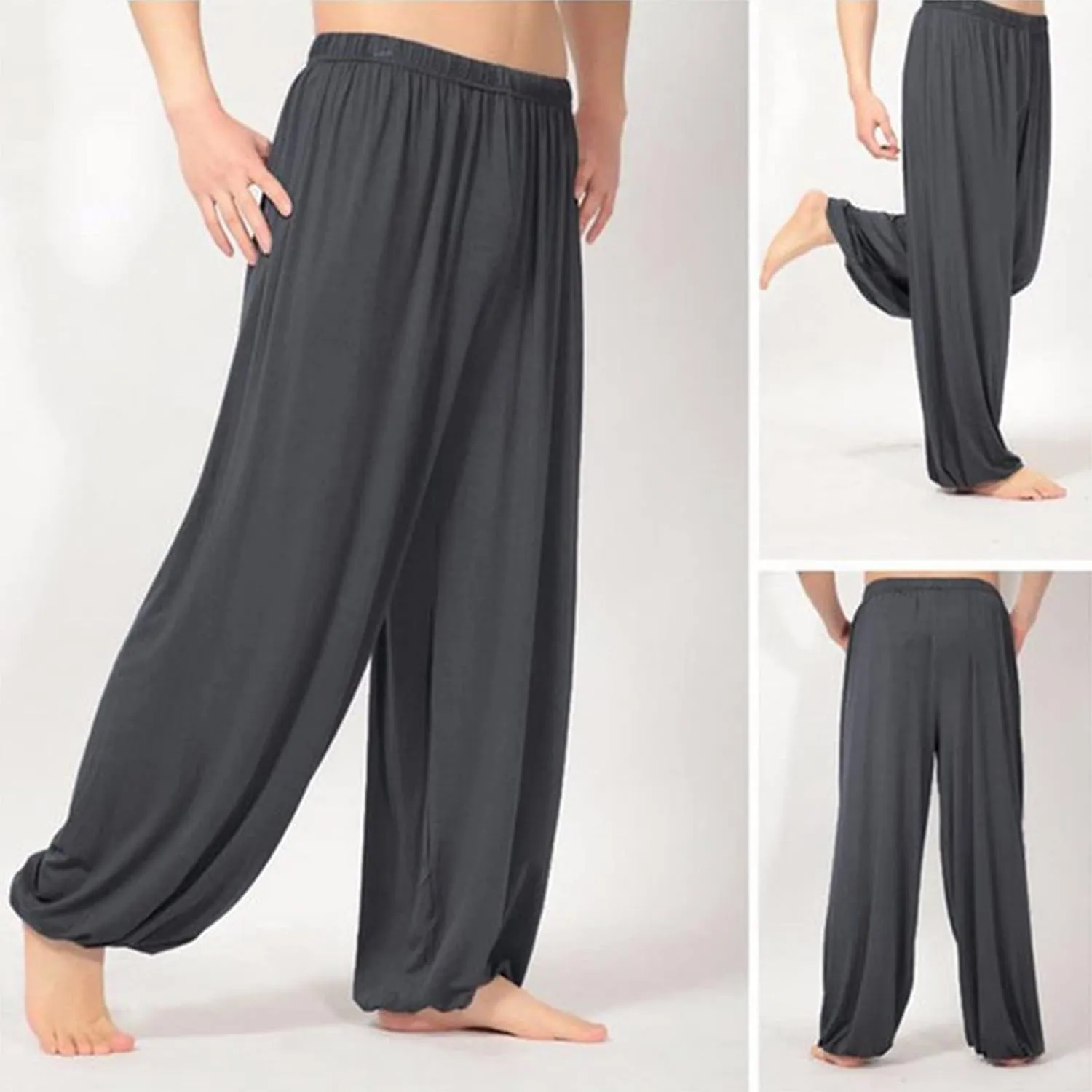 Mens Pajama Pants Modal Pajama Bottoms Plus Size Lightweight Loose Fit Lounge Pants PJ Sleepwear 2 Pockets