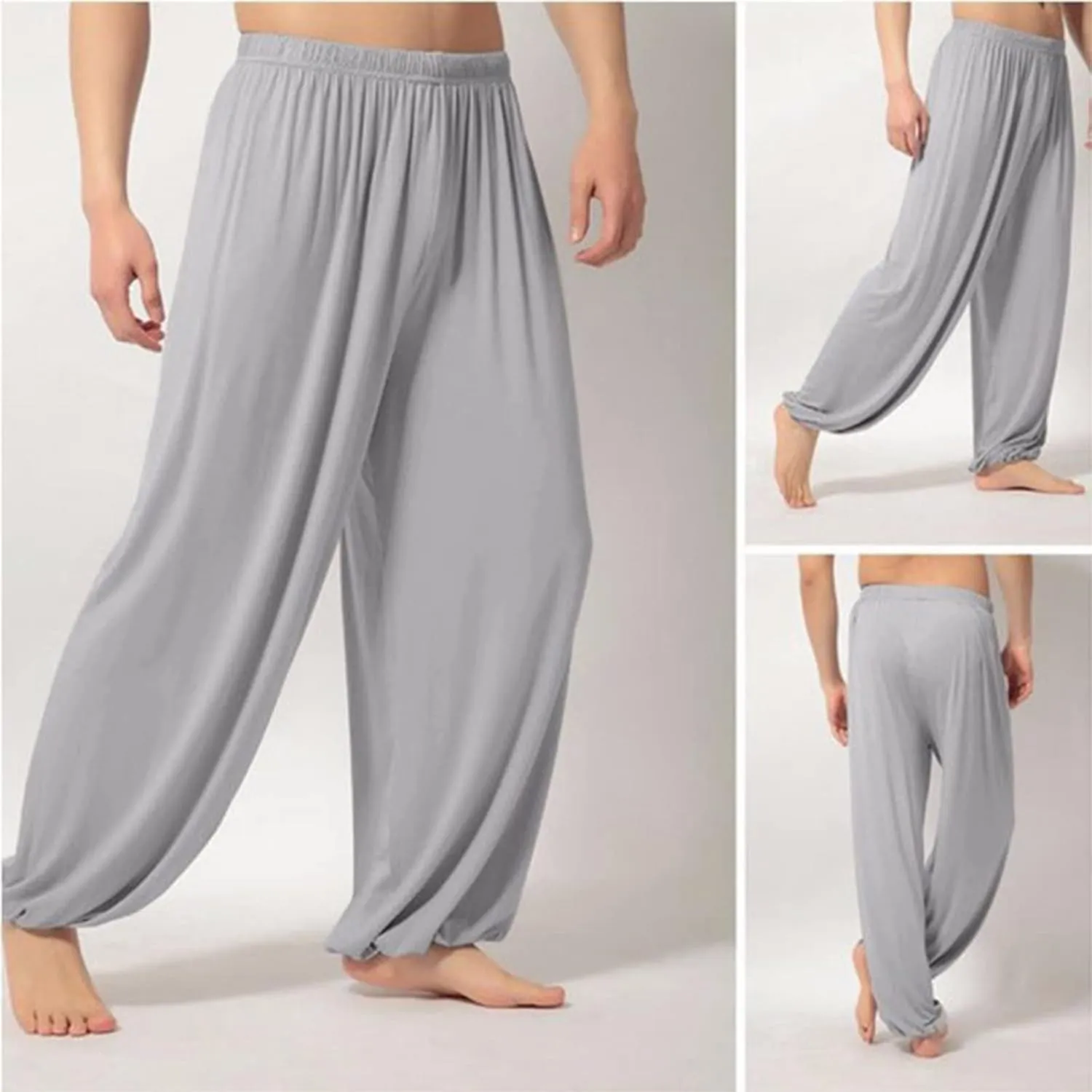 Mens Pajama Pants Modal Pajama Bottoms Plus Size Lightweight Loose Fit Lounge Pants PJ Sleepwear 2 Pockets