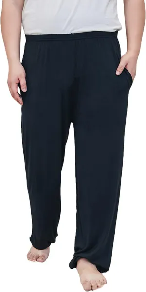 Mens Pajama Pants Plus Size Pajama Bottoms Lightweight Loose Fit Lounge Pants Modal PJ Sleepwear with Pockets