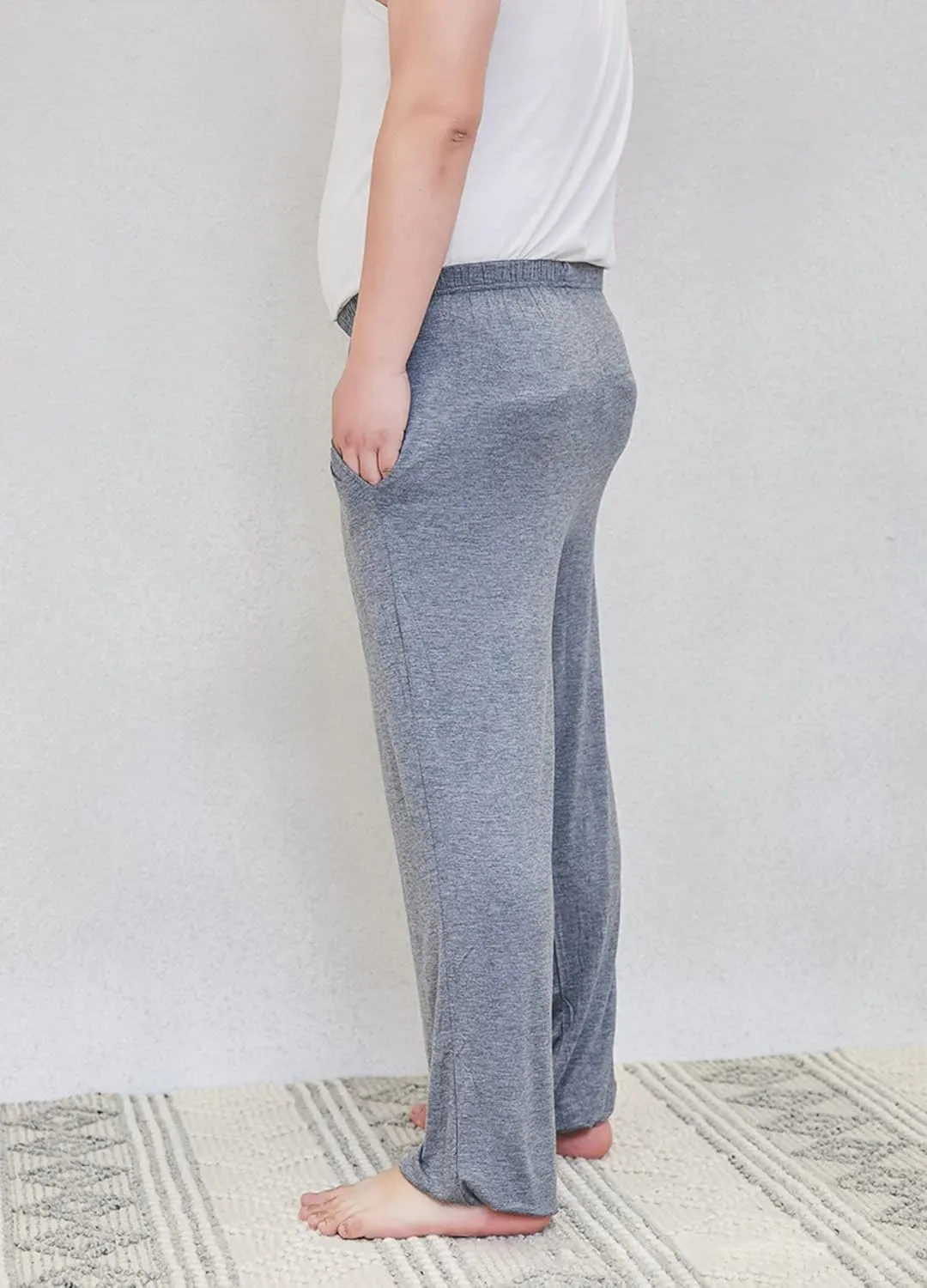 Mens Pajama Pants Plus Size Pajama Bottoms Lightweight Loose Fit Lounge Pants Modal PJ Sleepwear with Pockets