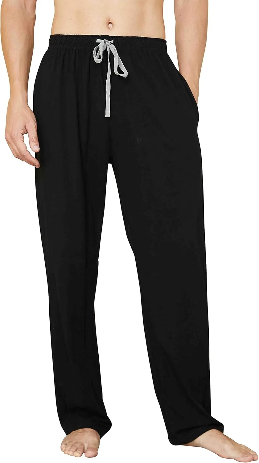 Mens Pajama Pants, Soft Cotton Sleep Lounge Pants