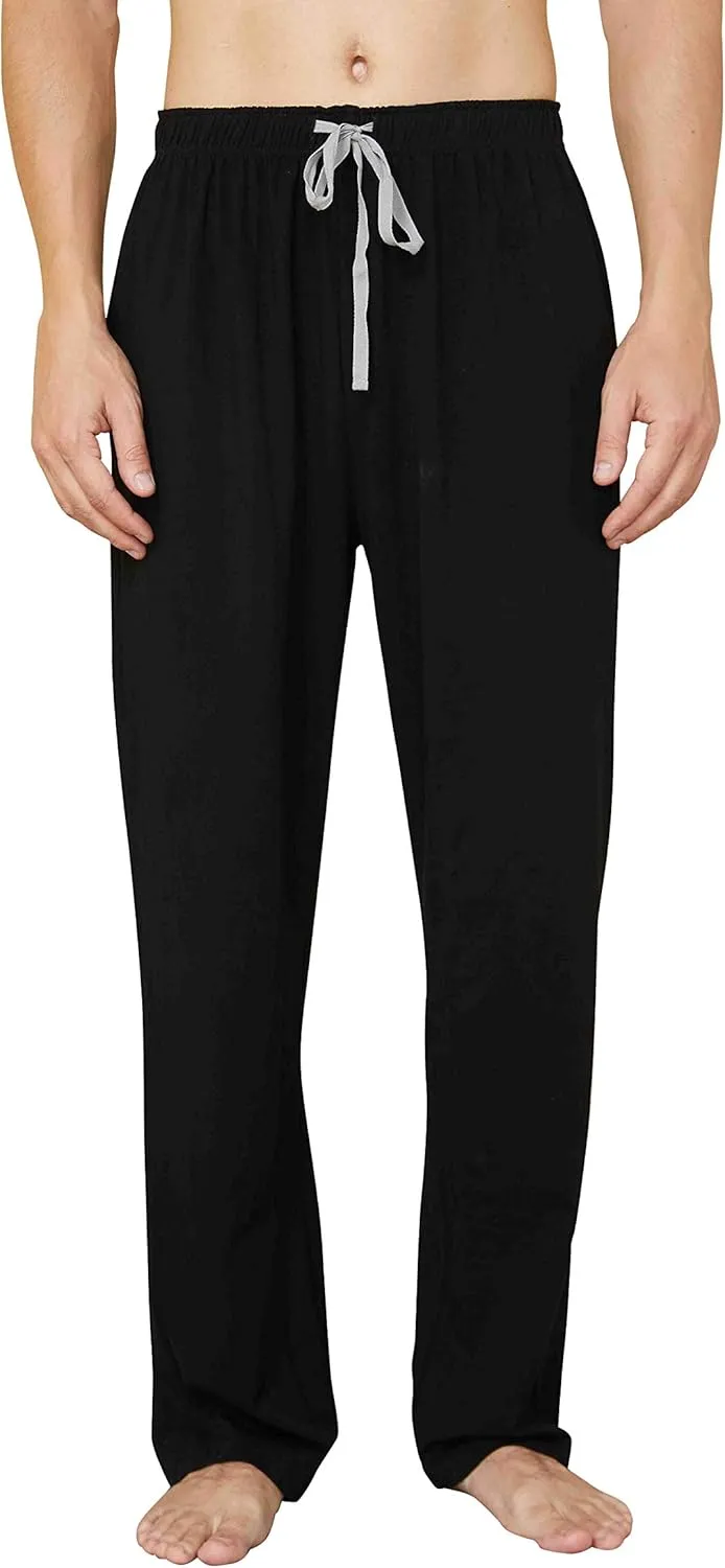 Mens Pajama Pants, Soft Cotton Sleep Lounge Pants