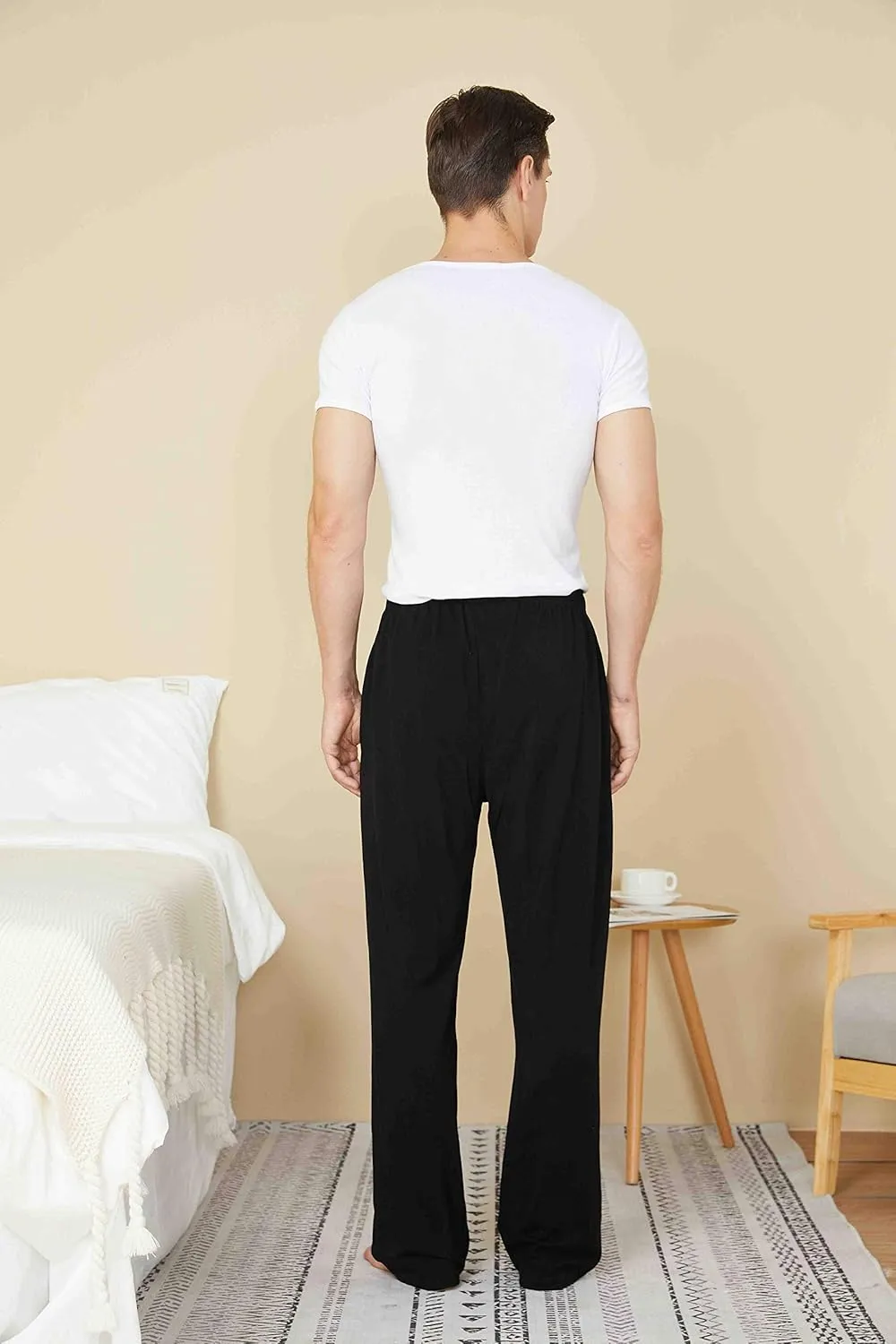 Mens Pajama Pants, Soft Cotton Sleep Lounge Pants