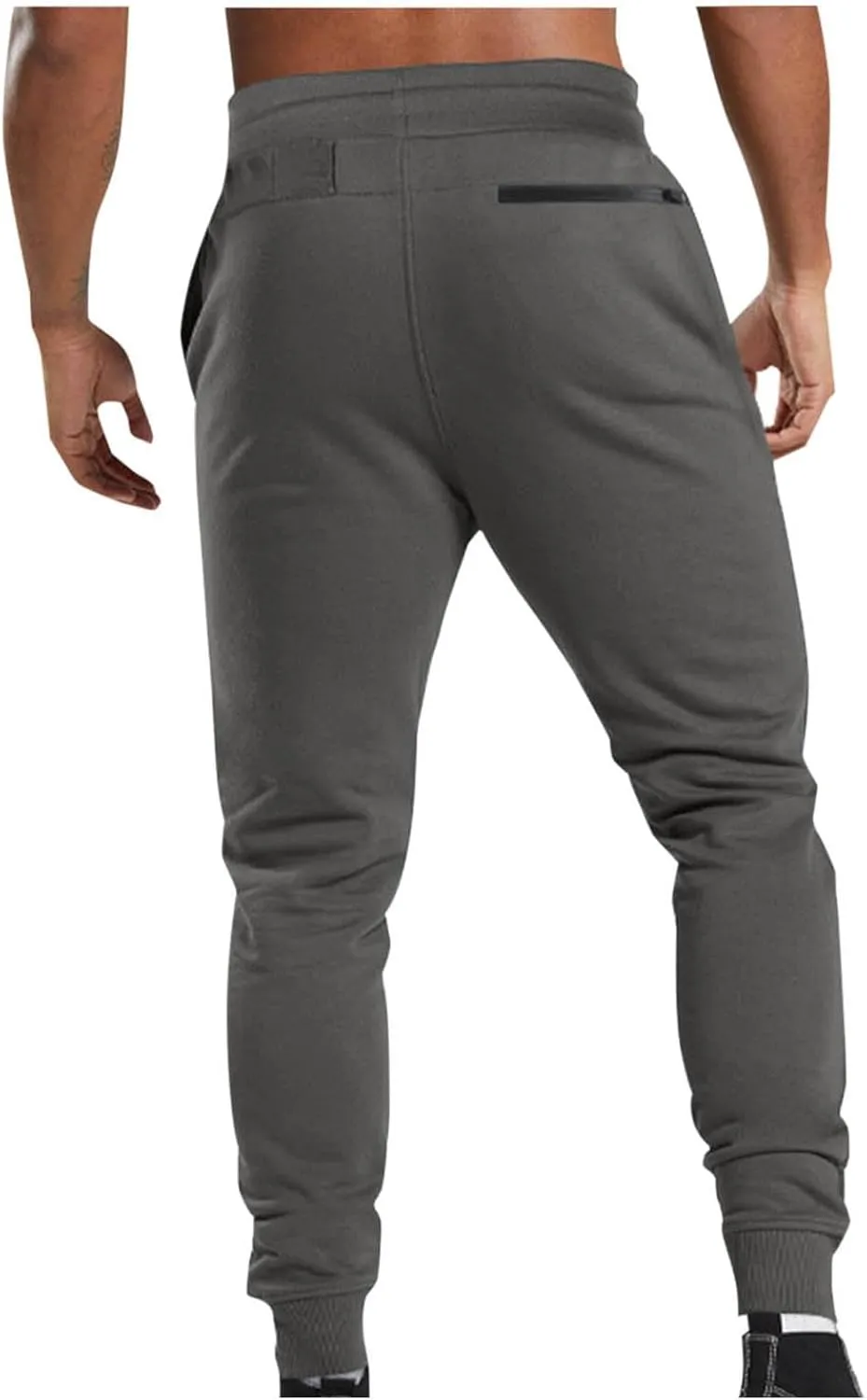 Mens Sweatpants Joggers Lightweight Elastic Waist Drawstring Athletic Gym Workout Hiking Trouser Casual Tapered Pants