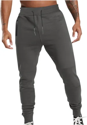 Mens Sweatpants Joggers Lightweight Elastic Waist Drawstring Athletic Gym Workout Hiking Trouser Casual Tapered Pants