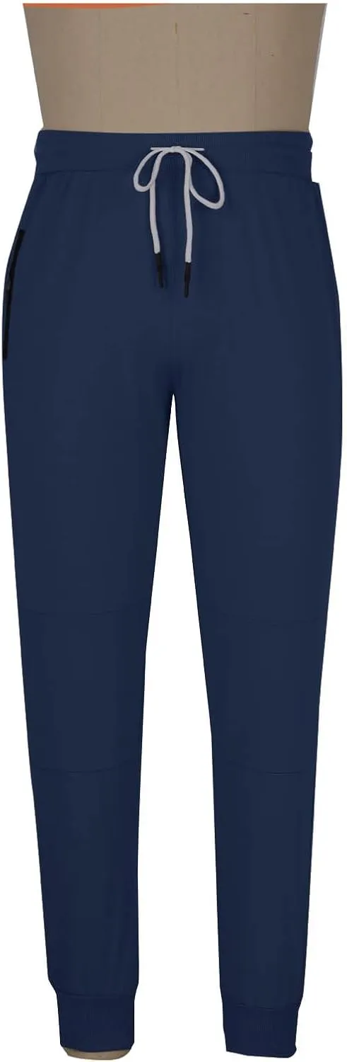 Mens Sweatpants Joggers Lightweight Elastic Waist Drawstring Athletic Gym Workout Hiking Trouser Casual Tapered Pants