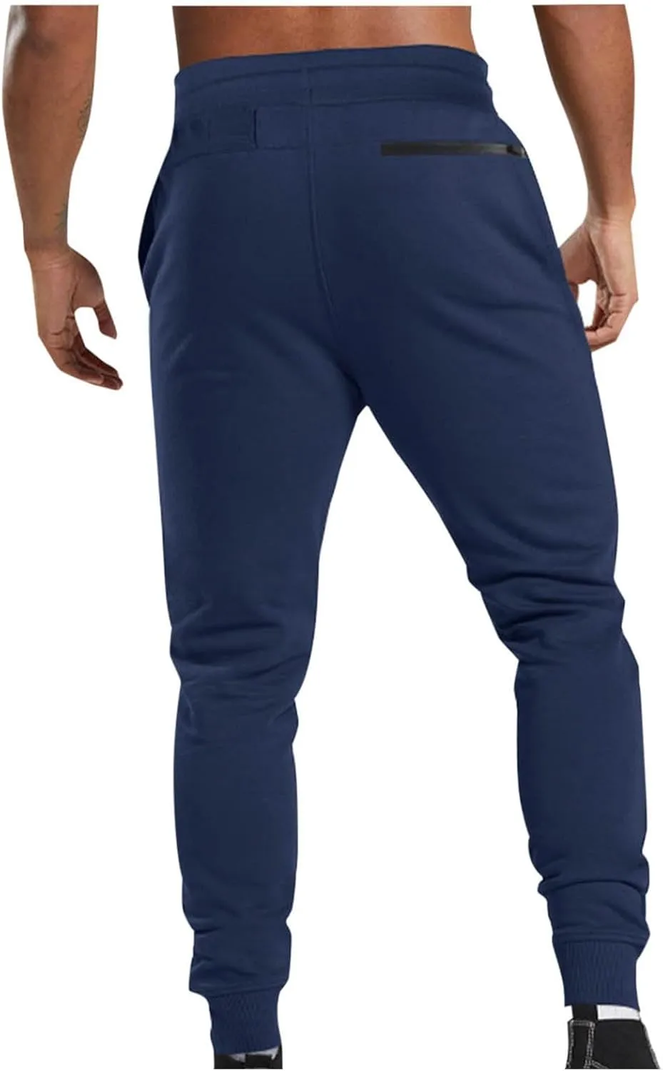 Mens Sweatpants Joggers Lightweight Elastic Waist Drawstring Athletic Gym Workout Hiking Trouser Casual Tapered Pants