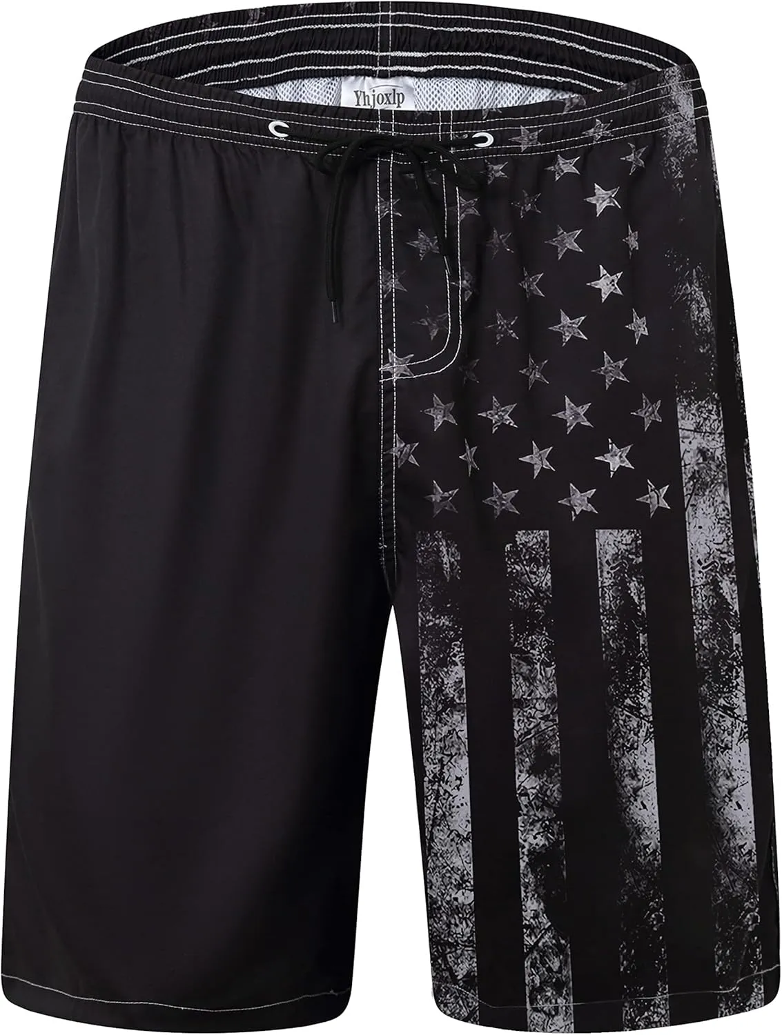 Mens Swim Trunks Quick Dry Board Shorts with Mesh Lining, Breathable Fit Print Beach Shorts Swimwear Bathing Suits