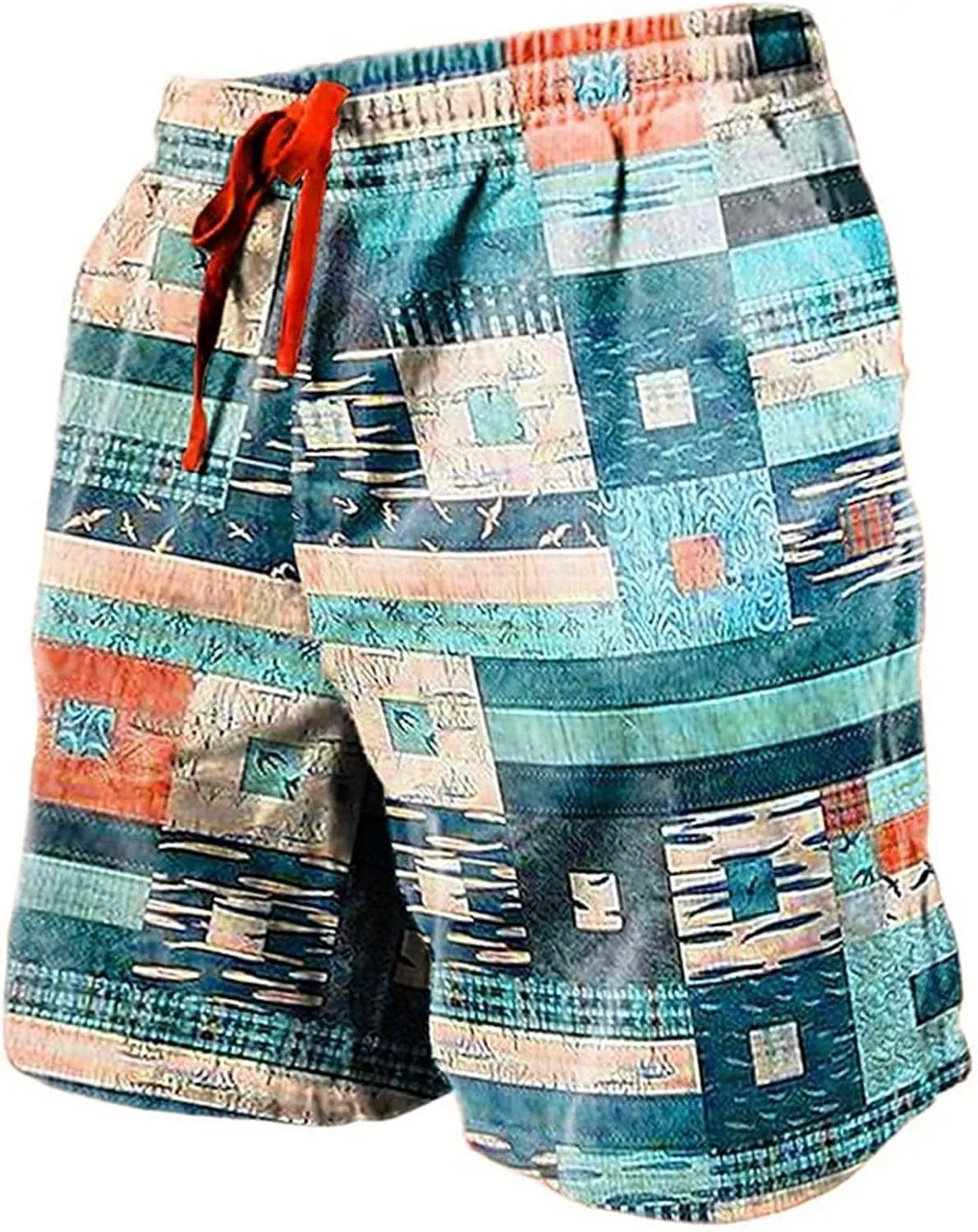 Mens Swim Trunks Quick Dry Board Shorts with Side Pockets and Mesh Lining Funny Swimwear Bathing Shorts Breathable Fit 2025