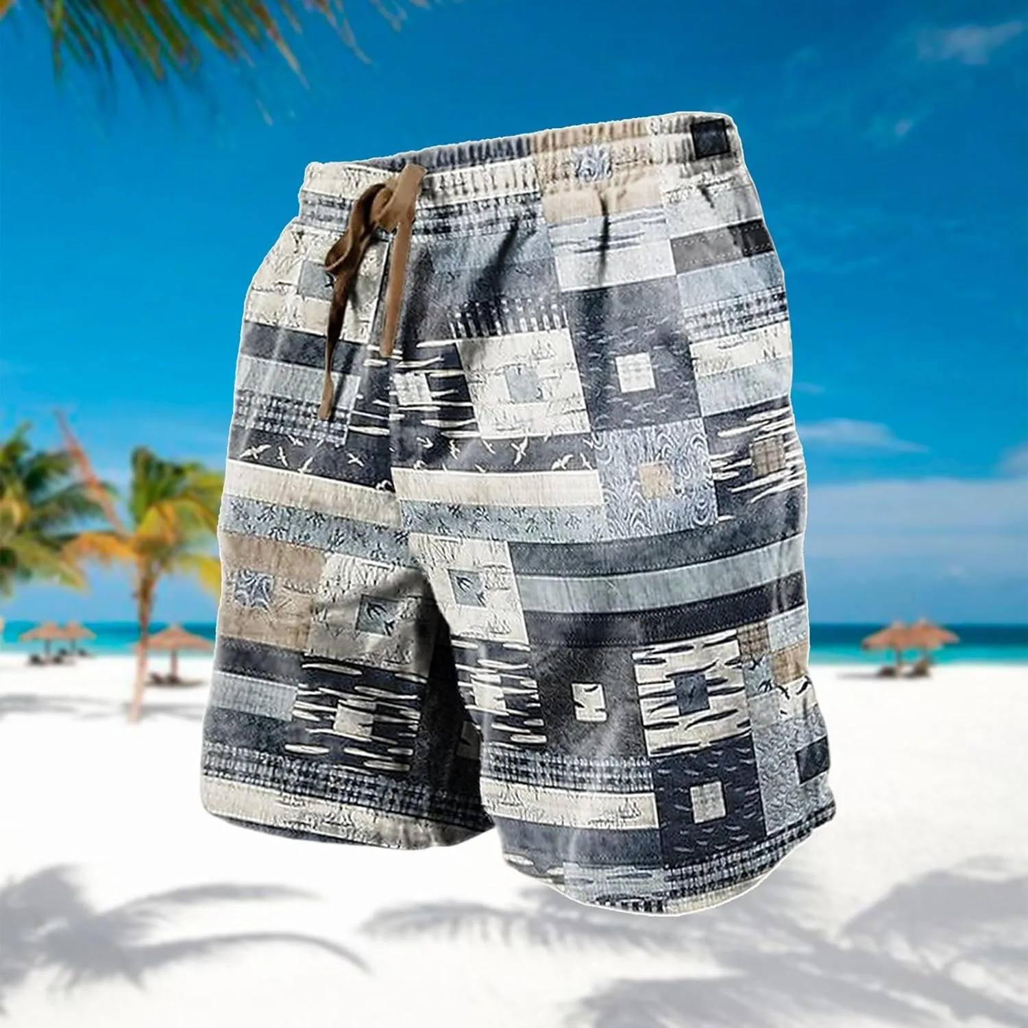 Mens Swim Trunks Quick Dry Board Shorts with Side Pockets and Mesh Lining Funny Swimwear Bathing Shorts Breathable Fit 2025